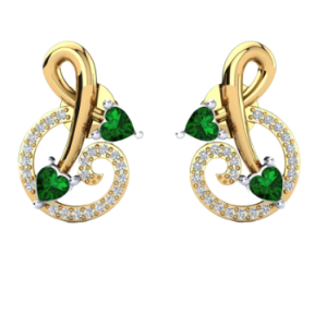 گوشواره با زمرد
